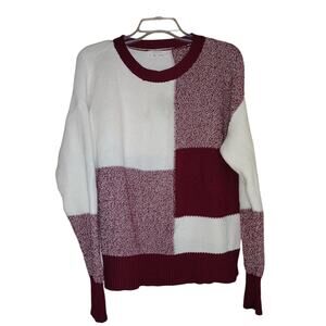 Anthropologie Cotton sweater  Blend block print size Medium